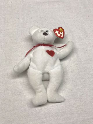 Ty Beanie Baby Valentino With Brown Nose And Tag Errors Rare