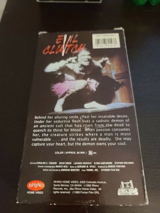 Evil Clutch 1988 aka Il Bosco VHS RARE Horror.  Hard to Find Troma VHS release 2