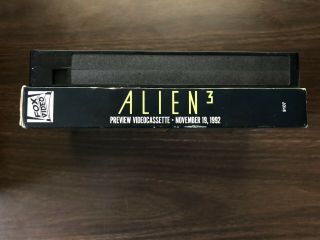 ALIEN 3 - VHS SCREENER RARE - 1992 David Fincher Sigourney Weaver - HORROR - FOX 3