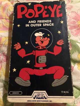 Popeye & Friends In Outer Space 1984 Vhs Very Rare