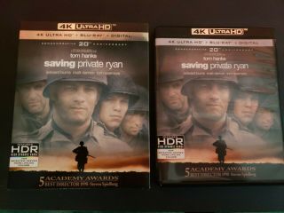 Saving Private Ryan 4k Blu Ray With Rare Slipcover - - Like - - No Digital