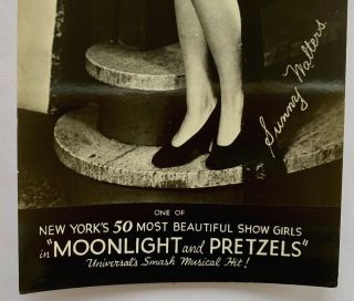 MOONLIGHT AND PRETZELS / 1933 Pre - Code Rare Advertisement Card / RARE 2