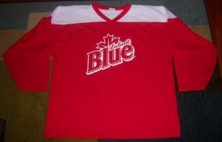 Very Rare Authentic Limited - Edition Labatt Blue Beer Hockey Jersey Xl Canada L