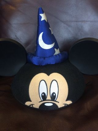 Rare Vtg Adult Walt Disney World Mickey Mouse Ears Hat Vintage One Size Fantasia