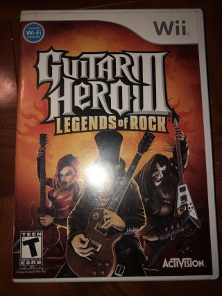 Wii Game Guitar Hero 3 Legends Of Rock In Rare