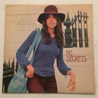 Rare Vintage Vinyl Lp Record - 1972 Carly Simon No Secrets