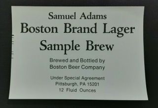 22 Different Samuel Adams Beer Labels Pittsburgh Pennsylvania Rare Sample Brew