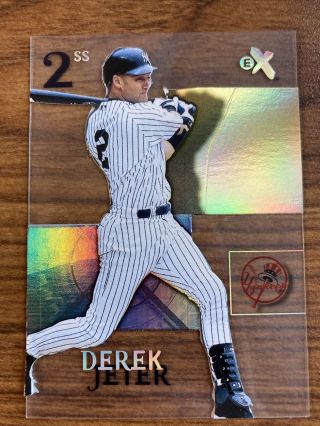 2003 Fleer Ex Derek Jeter 79 Yankees Acetate Holo Foil Rare