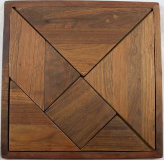 Vintage Wooden Puzzle World Wide Games Seven Piece Set Ohio Mid Century Rare