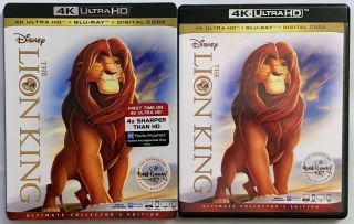Disney The Lion King 4k Ultra Hd Blu Ray 2 Disc Set,  Rare Oop Slipcover Sleeve