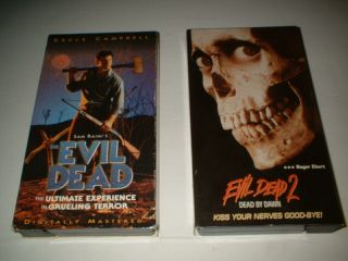 The Evil Dead 1 & 2 Vhs,  1998) Rare Anchor Bay Horror Cult B - Movie