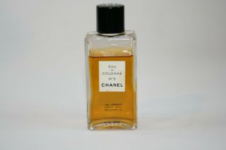 Rare Vintage Chanel No 5 Perfume Eau De Cologne 2 Oz Splash Fragrance 80 Full.