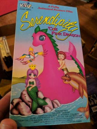 Rare Serendipity The Pink Dragon Just For Kids Home Video Film (vhs,  1996)