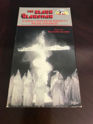 The Black Klansman 1966 (vhs Unicorn Video) Richard Gilden Very Rare Htf Oop