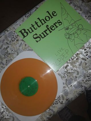 Butthole Surfers - Live Pcppep Lp Alt Tentacles 2011 Reis Sickly Yellow Vinyl Rare