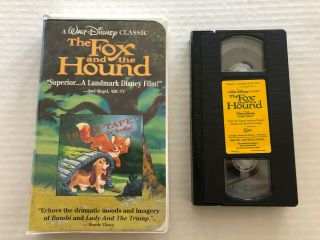 Walt Disney Classic The Fox And The Hound Vhs Demo Tape Rare Clam Shell Case
