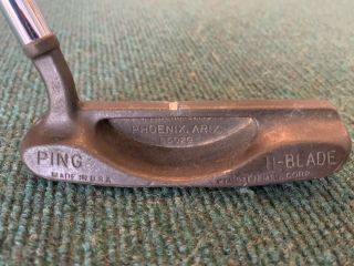 Rare Ping H Blade Putter - Rh,  35”,  85029,  Ping Man Grip - Old School Cool
