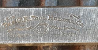 Rare Vintage The OK Tool Holder Co.  Lathe Shaper Planer Tool Holder Patent 1913 2
