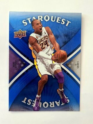 2008 - 09 Kobe Bryant Upper Deck Starquest (blue Rare) Card Sq - 5 Lakers Foil