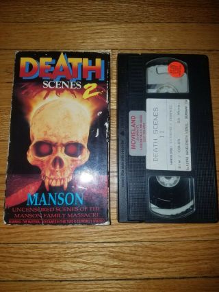 Death Scenes 2 Vhs Extremely Rare Cult Horror Gore Manson 1992