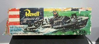 Rare 1953 Revell Higgins Pt - 212 W/original Box / 9 " Hull And Display Stand