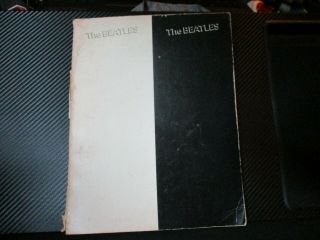 The Beatles White Album Guitar Tab Vintage Book With Lyrics 1968 Rare Htf