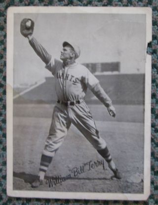 Vintage 1936 R311 Glossy William Bill Terry Giants Very Rare Item Here