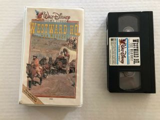 Walt Disney Home Video Westward Ho The Wagons Vhs Very Rare Old Clam Shell Case