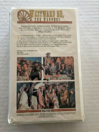 walt disney home video Westward Ho the Wagons vhs very rare old clam shell case 2