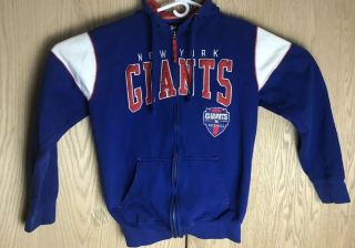 Rare Vtg 80s 90s Nike York Giants Zipper Sweatshirt Medium