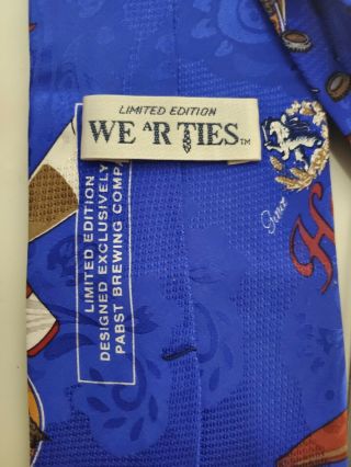 Beer Neck Tie Pabst Blue Ribbon Hamms Olympian Brewing Co Limited Edition RARE 3