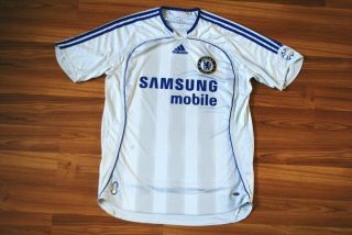Size Medium Chelsea Fc 2006 - 2007 Vintage Adidas Samsung Away Football Shirt Rare