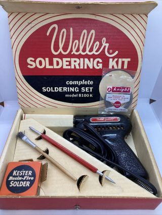 Vintage Weller Soldering Gun Kit - Model 8100k - Near Rare Find