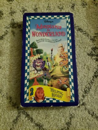 Disney Adventures In Wonderland Vhs Vol.  2 Helping Hands Rare Alice