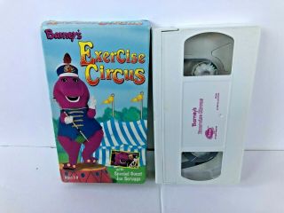 Barney Excercise Circus Vhs Rare Cover - - Barney Home Video