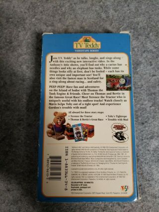 Thomas The Tank Engine & Friends Thomas & Bertie ' s Great Race TV Teddy Rare VHS 2