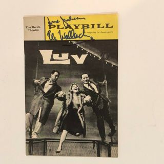 Eli Wallach Anne Jackson Hand Signed Luv Playbill.  July 1965 Vintage.  Rare.