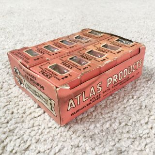 Vintage Atlas Sterilized Upholstery 1/4” Tacks - 10 Boxes W/ Carton - Rare