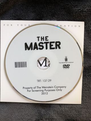 The Master FYC DVD Paul Thomas Anderson - Joaquin Phenix - Phillip Hoffman RARE 3