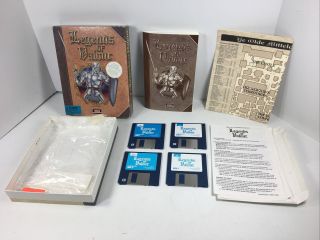 Vintage 1992 Legends Of Valour Pc Ibm Game 3.  5 Disks - Complete Rare