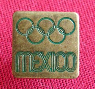 Very Rare Mexico 1968 Summer Olympic Games Official Metal Pin Badge Lapel