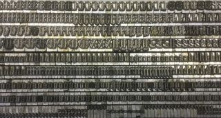 Engravers Text 10pt Rare Letterpress Type Caps Lower Case Punc.  Numbers.  Vintage