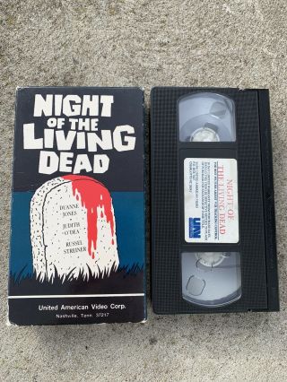 Night of the Living Dead VHS RARE 1989 United American Video Horror Gore RARE 3