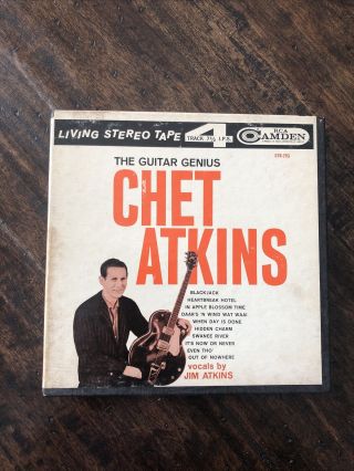 Rare Chet Atkins “ Guitar Genius “ Rca 7 1/2 Ips 4track Reel To Reel Tape