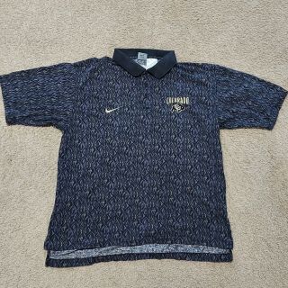 Vintage Nike Team Colorado Buffaloes Polo Shirt Size Large Rare Embroidered Logo