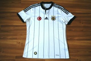 Fenerbahce Turkey Football Shirt 2014 - 2015 Away Adidas Jersey Size Mens L Rare