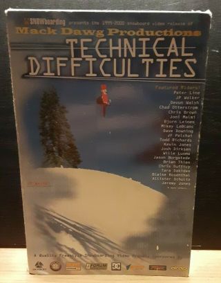 Mack Dawg Technical Difficulties Snowboarding Video Rare Film Movie Vhs