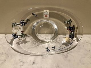 Holmegaard Annual Christmas Candle Holder 1998 Vintage Rare Limited Edition