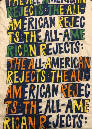 The All - American Rejects Name Logo White T - Shirt Lrg Rare Classic Band