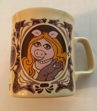 The Muppet Show Coffee Mug Miss Piggy Rare 1978 Vintage Kiln Craft